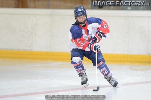 2014-11-15 Aosta-Hockey Milano Rossoblu U14 0034 Andrea Tulliani
